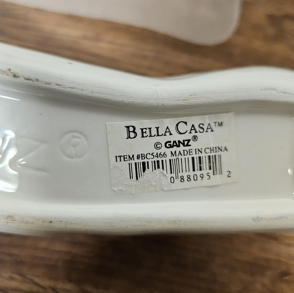 Vintage Ganz "Bella Casa" Ceramic Wave Olive Boat Server - Picture 12 of 15